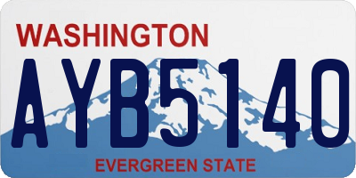 WA license plate AYB5140