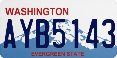 WA license plate AYB5143