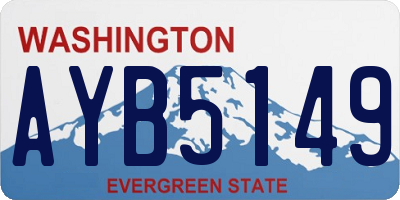 WA license plate AYB5149