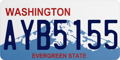 WA license plate AYB5155