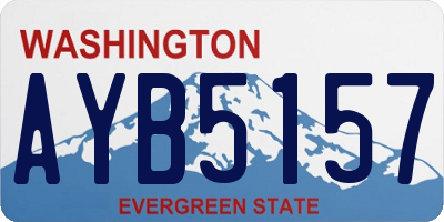 WA license plate AYB5157
