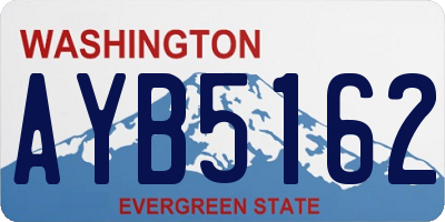 WA license plate AYB5162