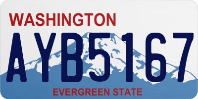 WA license plate AYB5167