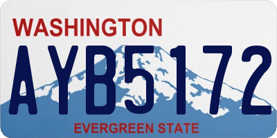 WA license plate AYB5172