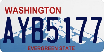 WA license plate AYB5177