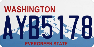 WA license plate AYB5178
