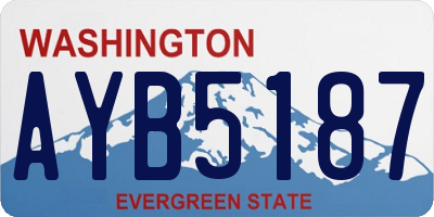 WA license plate AYB5187