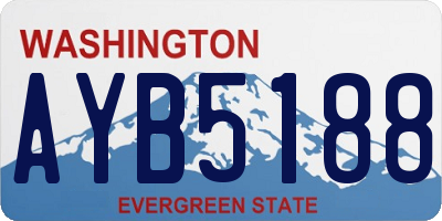 WA license plate AYB5188