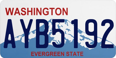 WA license plate AYB5192