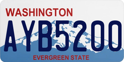 WA license plate AYB5200