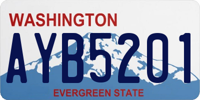 WA license plate AYB5201