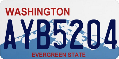 WA license plate AYB5204