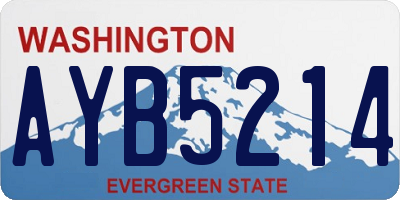 WA license plate AYB5214