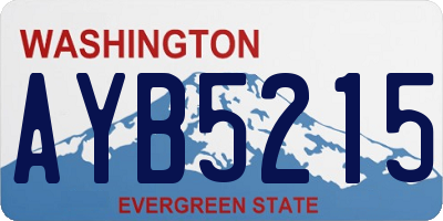 WA license plate AYB5215