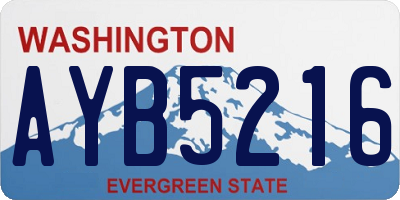 WA license plate AYB5216
