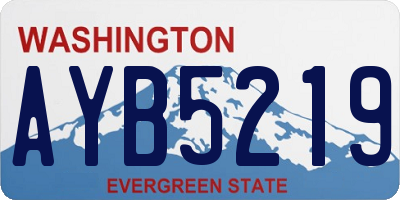 WA license plate AYB5219