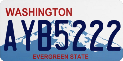 WA license plate AYB5222