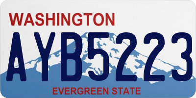 WA license plate AYB5223