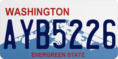 WA license plate AYB5226