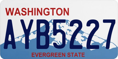 WA license plate AYB5227