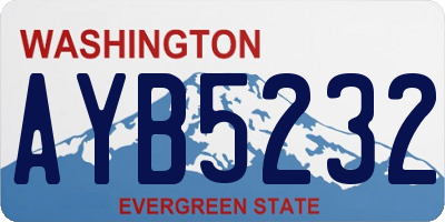 WA license plate AYB5232