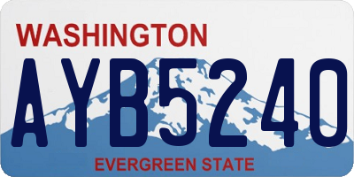 WA license plate AYB5240