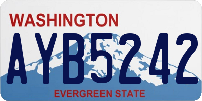 WA license plate AYB5242