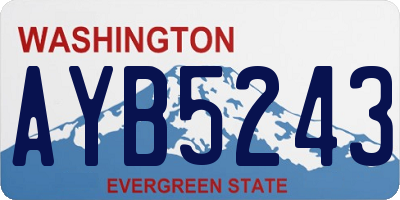 WA license plate AYB5243