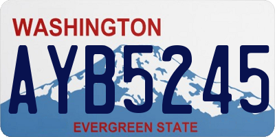 WA license plate AYB5245