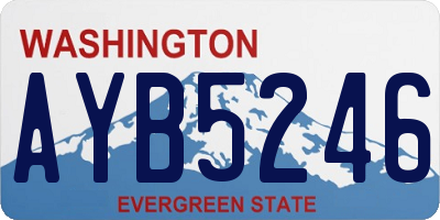 WA license plate AYB5246