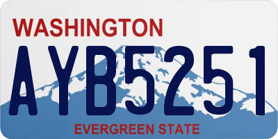 WA license plate AYB5251