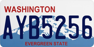 WA license plate AYB5256