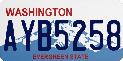 WA license plate AYB5258