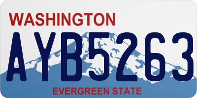 WA license plate AYB5263