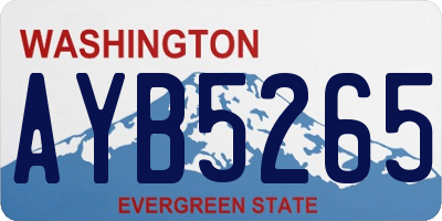 WA license plate AYB5265