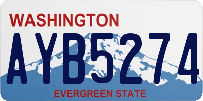 WA license plate AYB5274