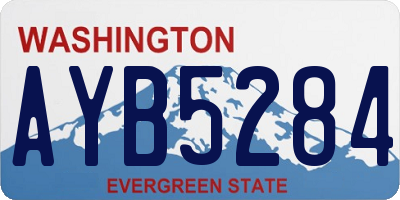 WA license plate AYB5284