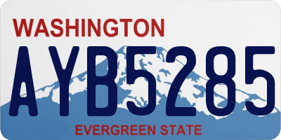 WA license plate AYB5285