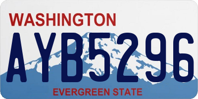 WA license plate AYB5296