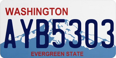 WA license plate AYB5303