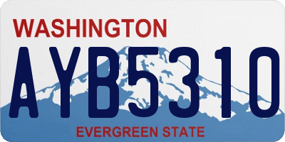 WA license plate AYB5310
