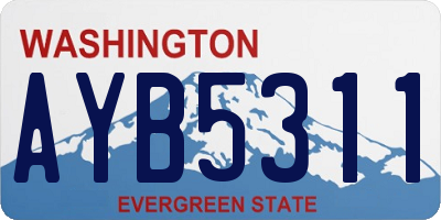 WA license plate AYB5311