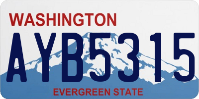 WA license plate AYB5315