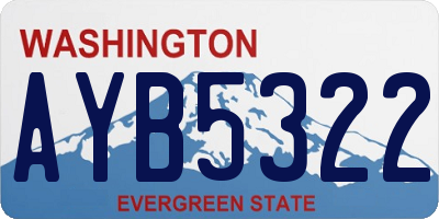 WA license plate AYB5322