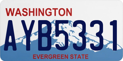 WA license plate AYB5331