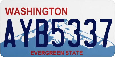WA license plate AYB5337