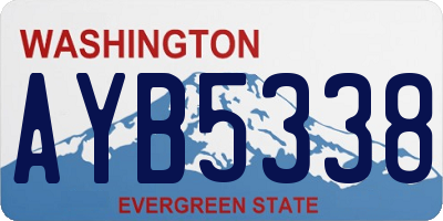WA license plate AYB5338