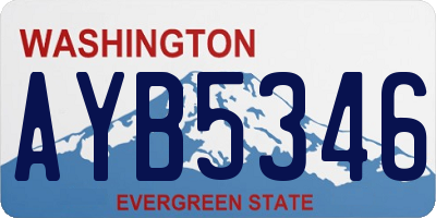 WA license plate AYB5346