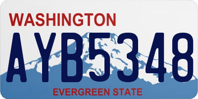 WA license plate AYB5348