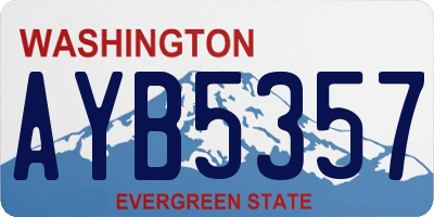 WA license plate AYB5357
